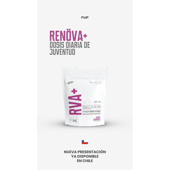 Renöva+ 2.0 Original_Biopeptidos De Colageno + Resveratrol + Biotina FWP 3