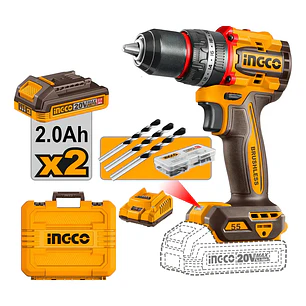 TALADRO INGCO INALAMBRICO DE IMPACTO 20V - C/2 BAT.2.0AH Y 1 CARGADOR CIDLI205