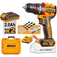 TALADRO INGCO INALAMBRICO DE IMPACTO 20V - C/2 BAT.2.0AH Y 1 CARGADOR CIDLI205 - Miniatura 1