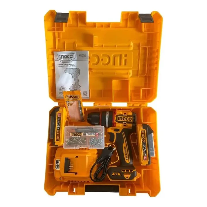 TALADRO INGCO INALAMBRICO DE IMPACTO 20V - C/2 BAT.2.0AH Y 1 CARGADOR CIDLI205 3