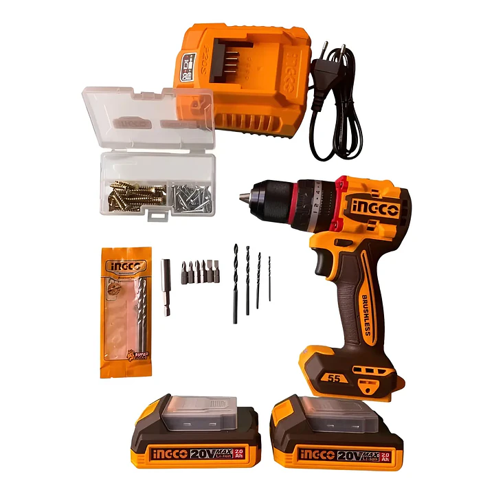 TALADRO INGCO INALAMBRICO DE IMPACTO 20V - C/2 BAT.2.0AH Y 1 CARGADOR CIDLI205 7