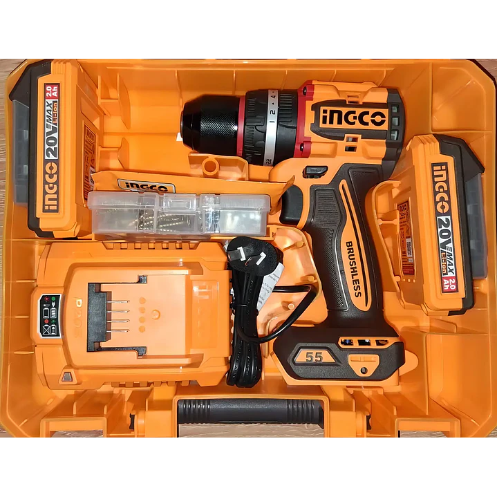 TALADRO INGCO INALAMBRICO DE IMPACTO 20V - C/2 BAT.2.0AH Y 1 CARGADOR CIDLI205 9