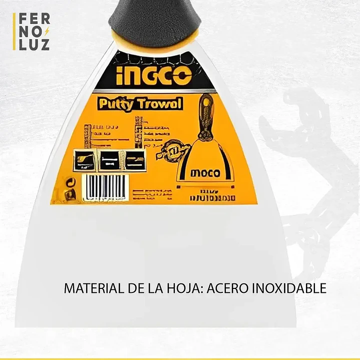 ESPATULA INGCO M/ PLASTICO 150 MM PUNTA ALUMINIO HPUT18150 3