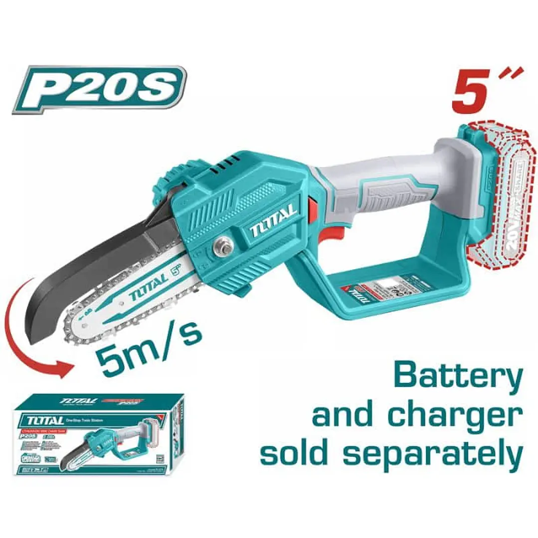 MOTOSIERRA 20V 5 PULGADAS BATERíA + CARGADOR TOTAL TGSLI20561 2