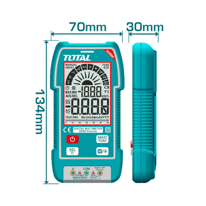 MULTíMETRO DIGITAL TOTAL/600V TMT516003 3