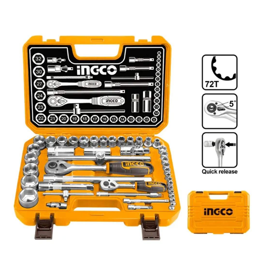 SET DADOS Y CHICHARRA INDUSTRIAL 44 PIEZAS 1/2