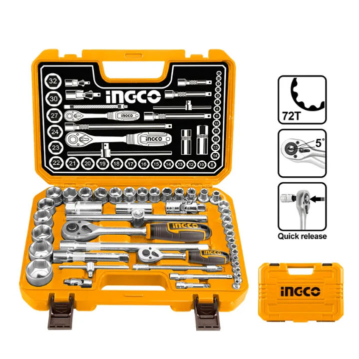 SET DADOS Y CHICHARRA INDUSTRIAL 44 PIEZAS 1/2