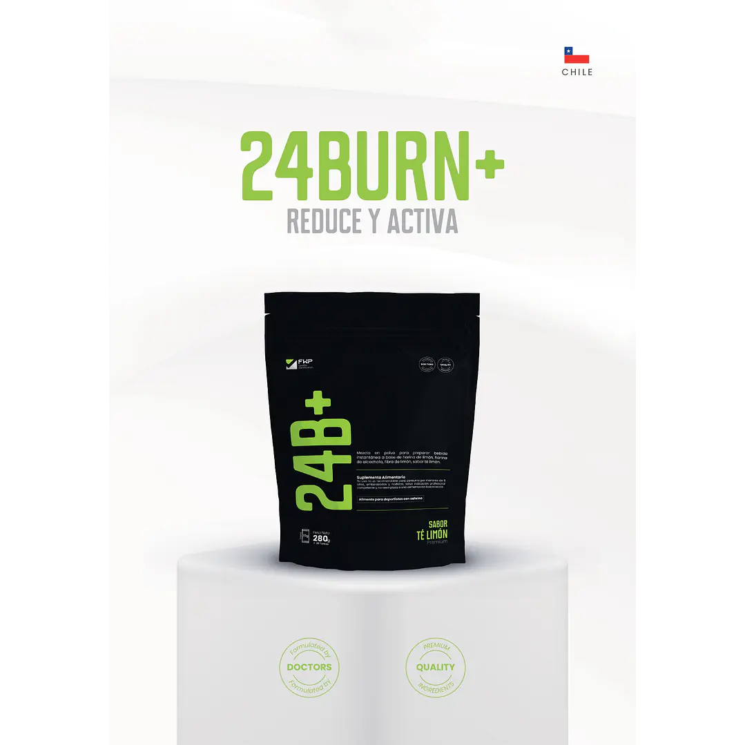 Suplemento En Polvo 24burn+ Original + Biotina Sabor Limón 11
