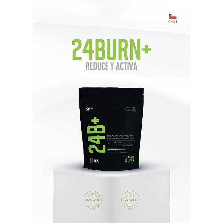 Suplemento En Polvo 24burn+ Original + Biotina Sabor Limón 11