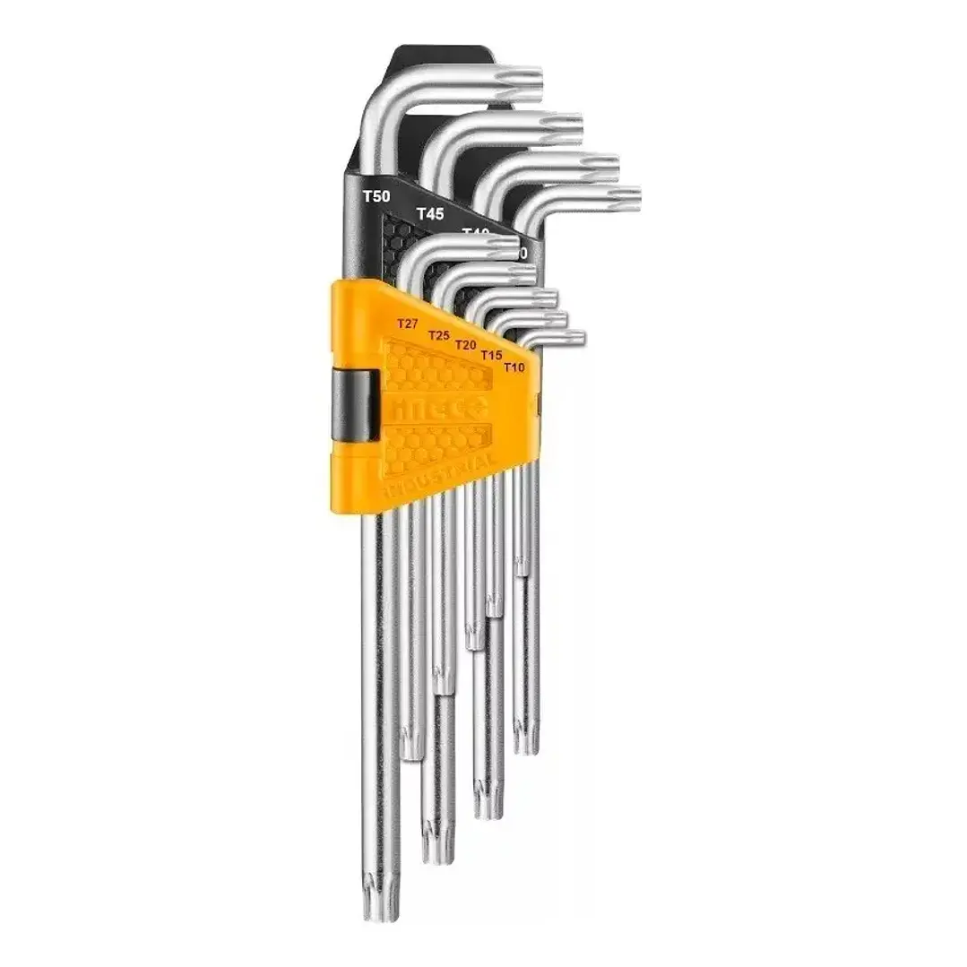 SET LLAVES TORX INDUSTRIAL 9 PIEZAS T10-T50 INGCO HHK13091 3