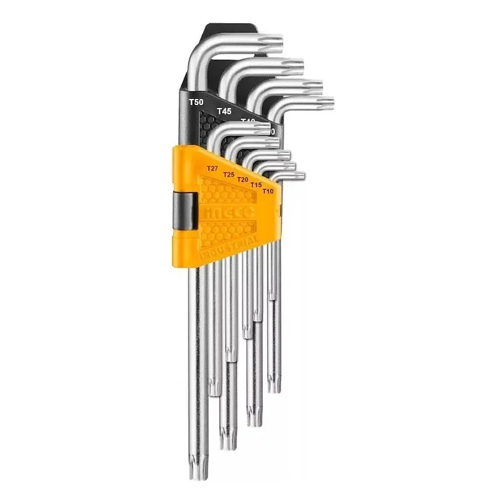 SET LLAVES TORX INDUSTRIAL 9 PIEZAS T10-T50 INGCO HHK13091 3