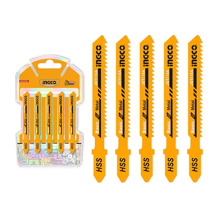 SET HOJAS DE SIERRA CALADORA PARA METAL 21TPI 5 PIEZAS INGCO JBT118A 1