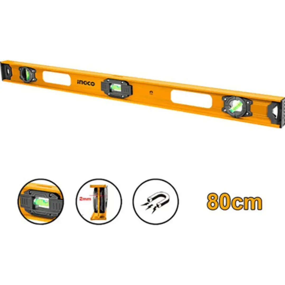 NIVEL DE 3 BURBUJAS EN I 80CM INGCO HSL28080 3