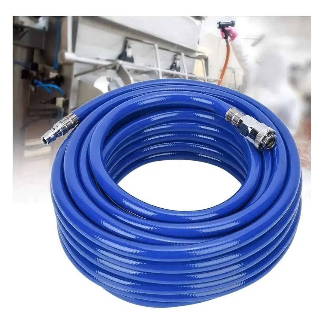 MANGUERA DE AIRE PARA COMPRESOR 10MTS C/ ACOPLES RAPIDOS 1/4, MARCA FL - RQT-310 6