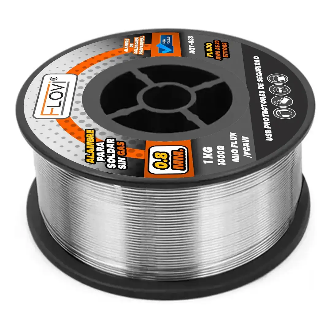 ALAMBRE PARA SOLDAR SIN GAS 1KG 0.8 MM, MARCA FLOVI - RQT-888 1