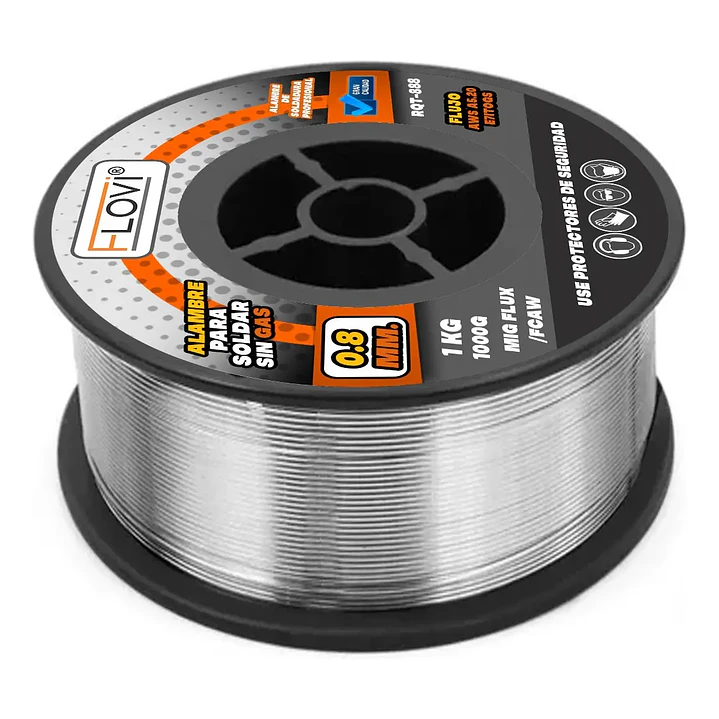 ALAMBRE PARA SOLDAR SIN GAS 1KG 0.8 MM, MARCA FLOVI - RQT-888 1