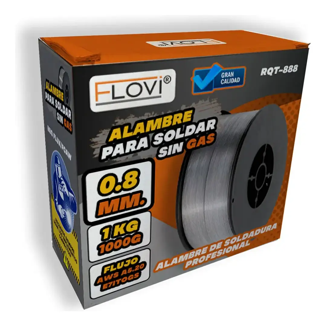 ALAMBRE PARA SOLDAR SIN GAS 1KG 0.8 MM, MARCA FLOVI - RQT-888 2