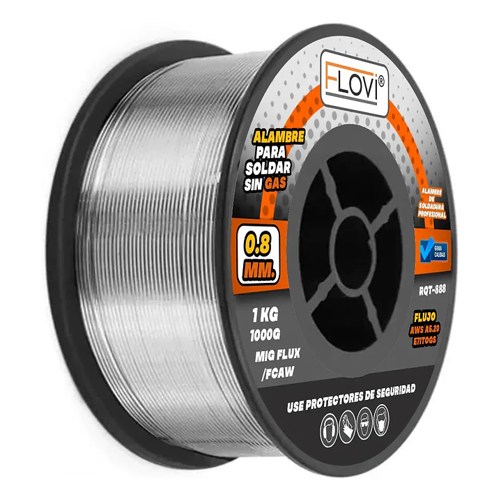 ALAMBRE PARA SOLDAR SIN GAS 1KG 0.8 MM, MARCA FLOVI - RQT-888 3