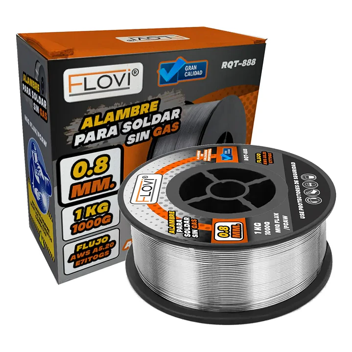 ALAMBRE PARA SOLDAR SIN GAS 1KG 0.8 MM, MARCA FLOVI - RQT-888 4