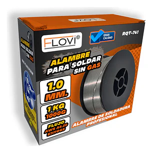 ALAMBRE PARA SOLDAR SIN GAS 1KG 1.0 MM, MARCA FLOVI - RQT-741