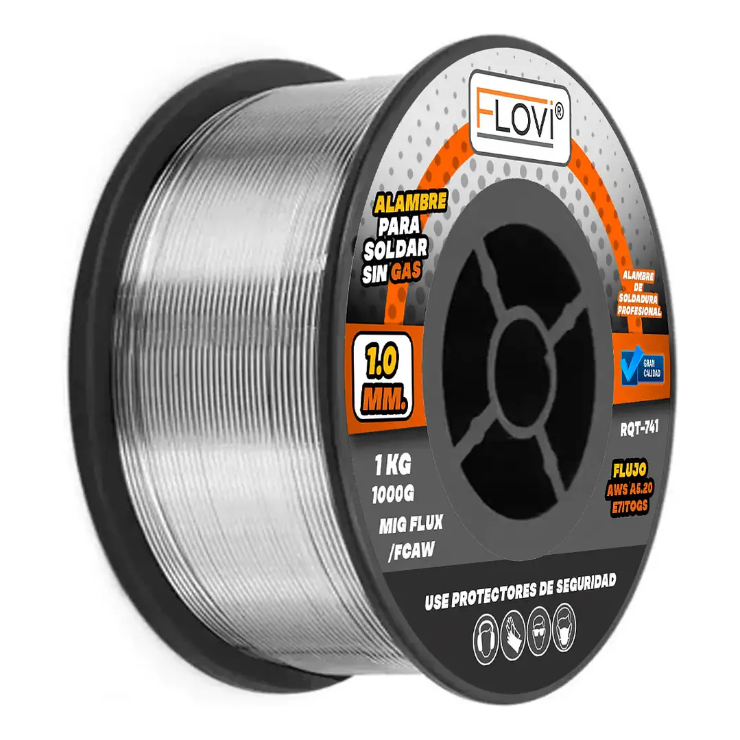 ALAMBRE PARA SOLDAR SIN GAS 1KG 1.0 MM, MARCA FLOVI - RQT-741 4