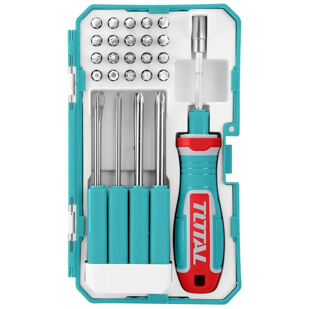 KIT SET JUEGO DESATORNILLADORES 30 PIEZAS TOTAL TACSD30306 1