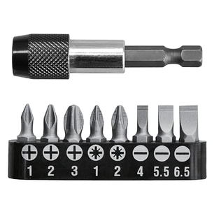JUEGO DE PUNTAS TALADRO ATORNILLADOR 9 PCS MAGNETICO TOTAL