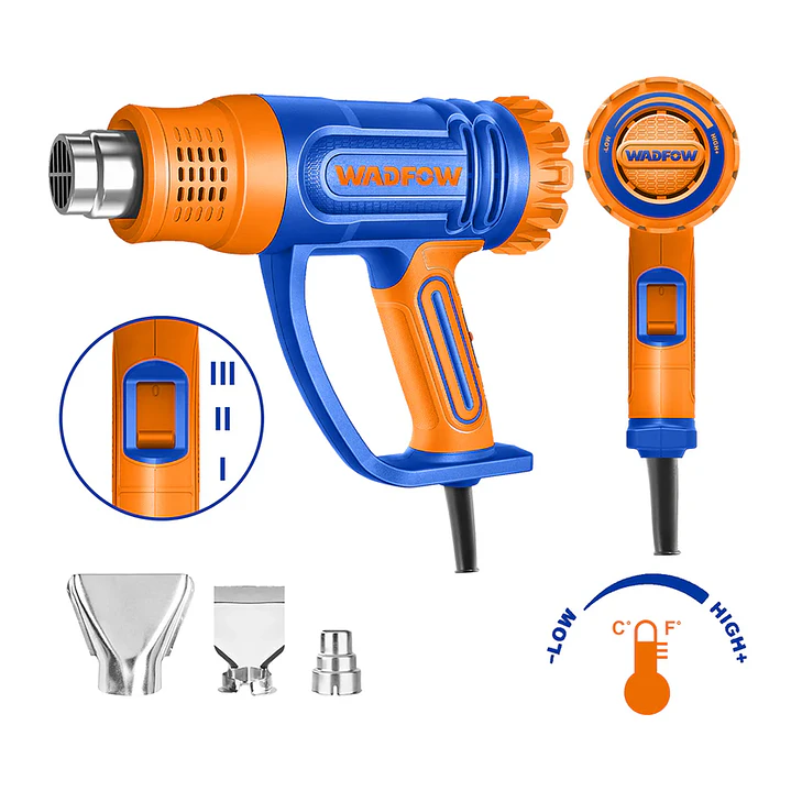 PISTOLA DE CALOR ANALOGA 50/450/550°C 2000W WADFOW WHG1520 1