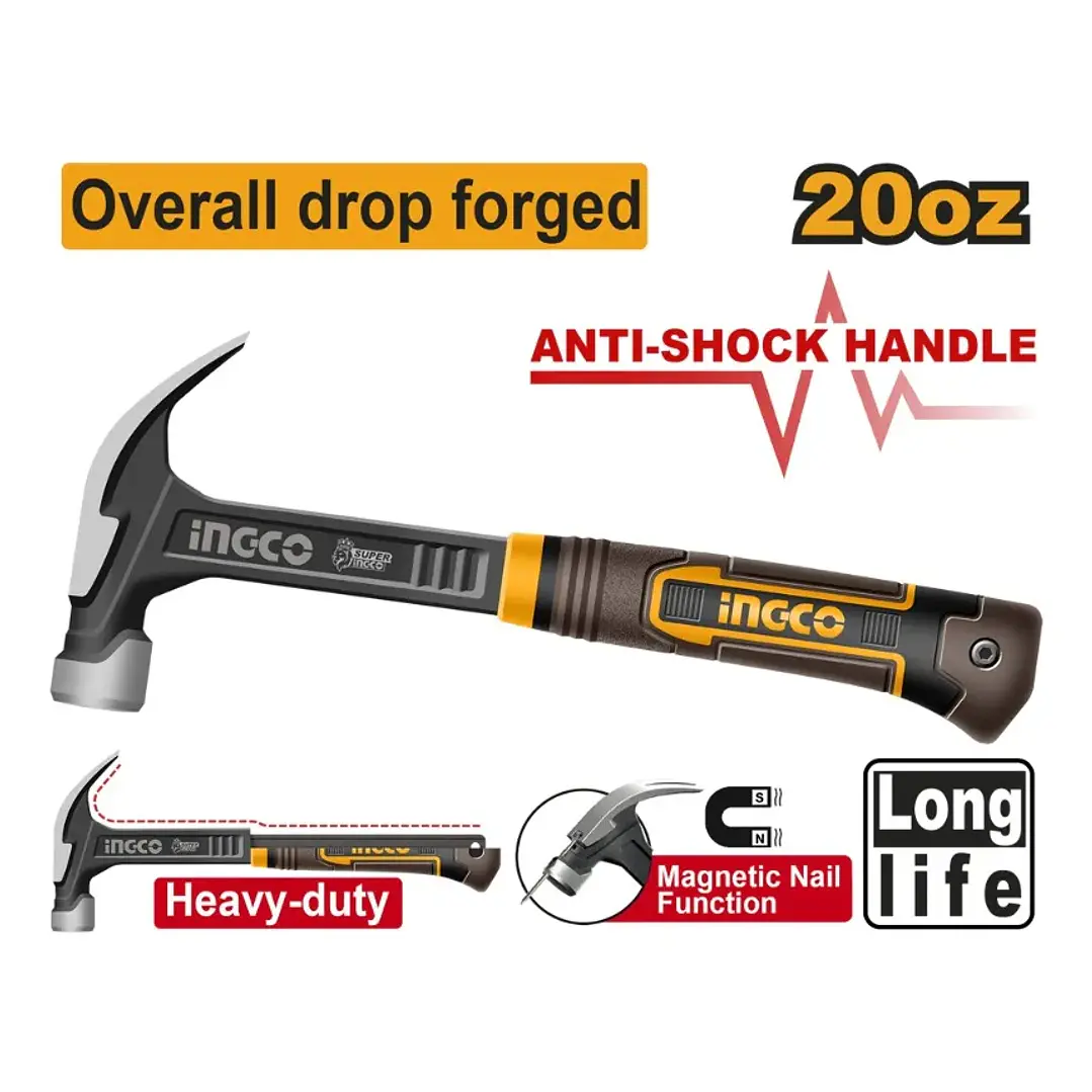 MARTILLO CARPINTERO MAGNETICO 20OZ INGCO HCH81020L 4