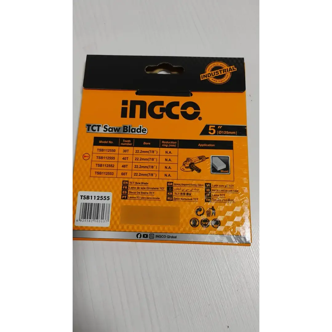 DISCO DE SIERRA INGCO P/MADERA 5