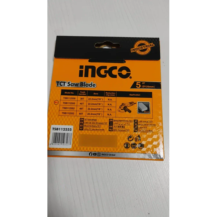 DISCO DE SIERRA INGCO P/MADERA 5