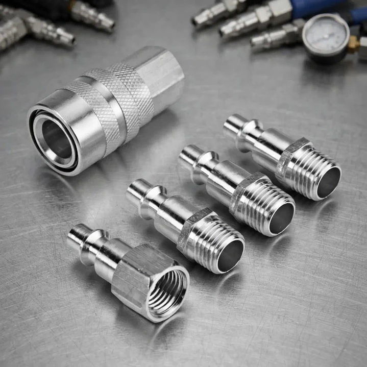SET 5 ACCESORIOS ACOPLE RAPIDO COMPRESOR, MARCA FLOVI - RQT-311 10