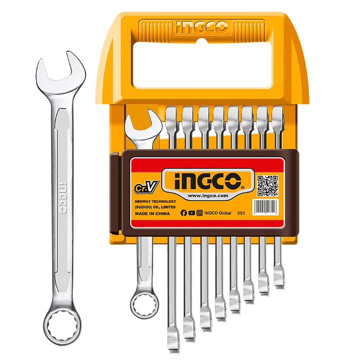 SET LLAVES PUNTA/CORONA INDUSTRIAL 9 PIEZAS 6-19MM INGCO HKSPA1096 1