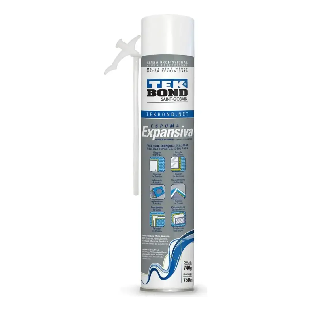 ESPUMA EXPANSIVA PU USO PROFESIONAL 740GR/750ML TEKBOND 69957326996 2