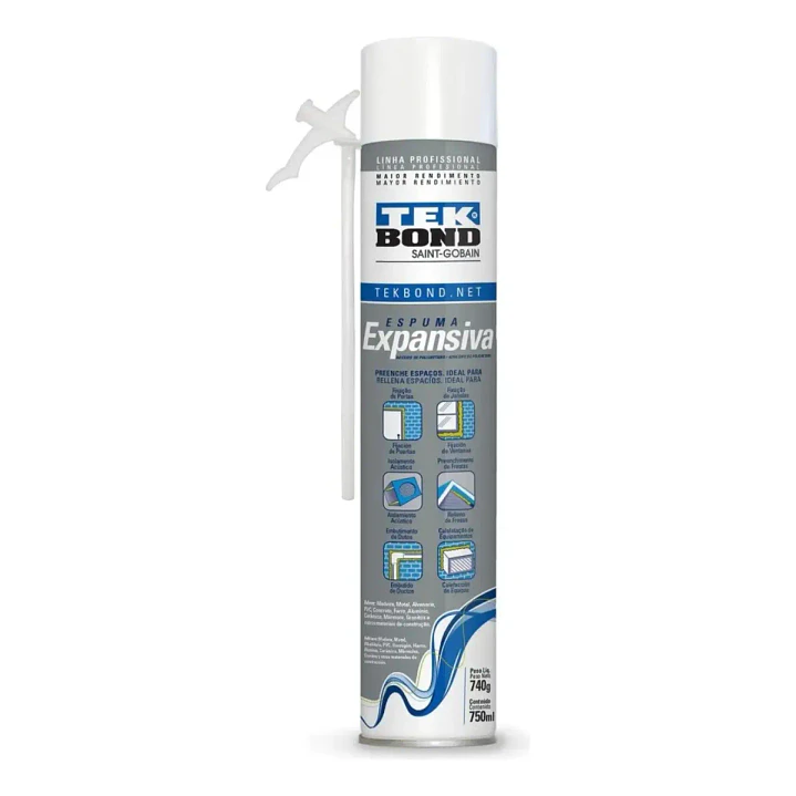 ESPUMA EXPANSIVA PU USO PROFESIONAL 740GR/750ML TEKBOND 69957326996 2