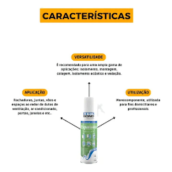 ESPUMA EXPANSIVA PU USO GENERAL 320GR/500ML TEKBOND 69957326993 2