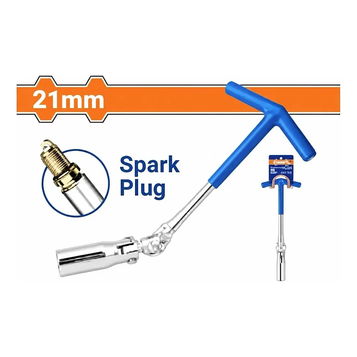 LLAVE PARA BUJIAS MANGO EN T 21MM WADFOW WTH5121 2