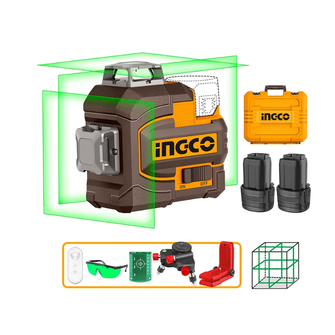 NIVEL LASER INDUSTRIAL AUTONIVELANTE 12 LINEAS 35M INGCO HLL301205 1