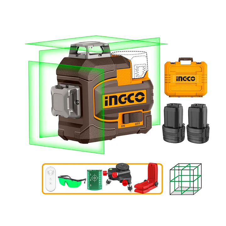 NIVEL LASER INDUSTRIAL AUTONIVELANTE 12 LINEAS 35M INGCO HLL301205 1