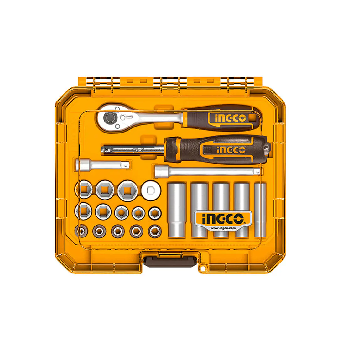 SET DADOS Y CHICHARRA INDUSTRIAL 23 PIEZAS 1/4