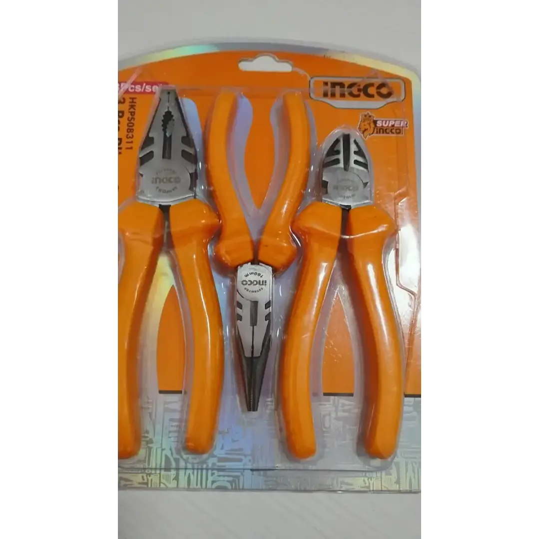 ALICATE INGCO UNIVERSAL, PUNTA, CORTE DIAGONAL SUPER SELECT JGO 3PZAS HKPS0831 3
