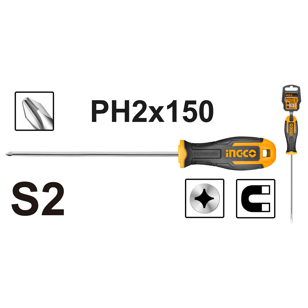 ATORNILLADOR INGCO PHILLIPS 2 - 6 MM X 150 MM HS68PH2150 1