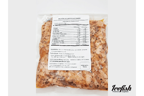 Salmón Ahumado en Caliente Pimienta Recortes 500 grs.