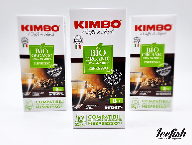 10 Café en Cápsulas Bio Organic 100 % Arábica Kimbo 