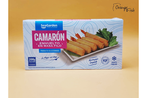 10 Camarones Crudo envuelto en Masa Filo 200 grs.