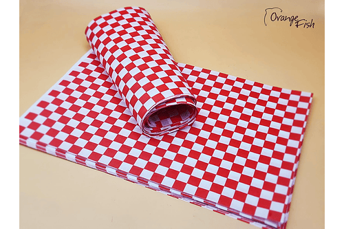 Papel antigrasa 25 x 38 cuadricula roja 1000 uni.