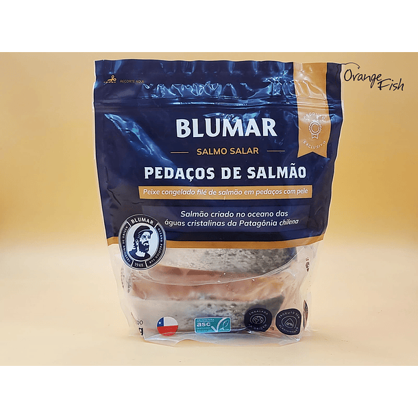 Salmón Exportación Porción con piel 500 grs.