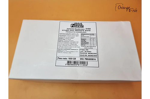 2 kg. Camarón Ecuatoriano 51/60 Crudo con Cáscara – Gold