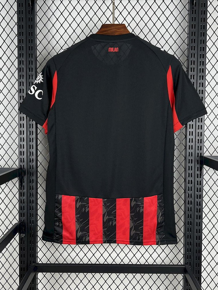 CAMISOLA DO MILAN 25/26 VERMELHO E PRETO 3