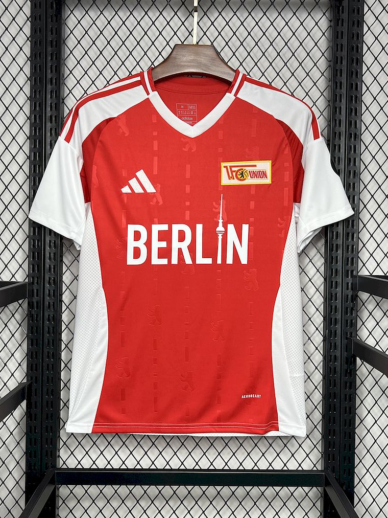 CAMISOLA DO UNION BERLIN 25/26 VERMELHO E BRANCO 2